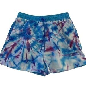 NWOT Happy Hour Tye Die Swim Trunks Shorts Elastic Waist With Tie Men Small